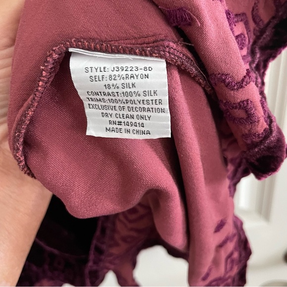 Johnny Was Ivey Velvet Field Tiered Dress Embroidery Dress Size M - Picture 13 of 16